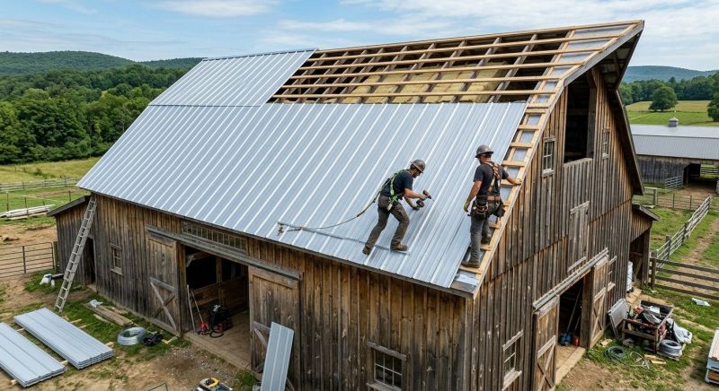 Barn Roof Installation in Oakland, MD
