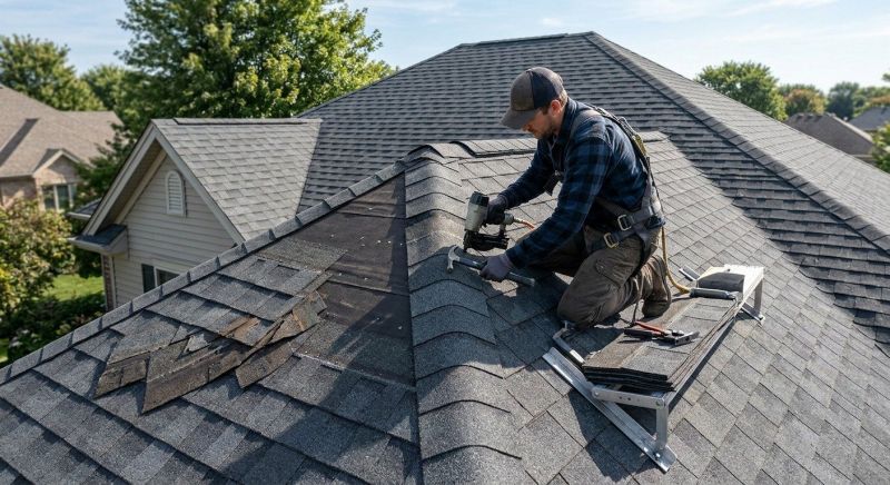 Hip Roof Shingle Repair in Oakland, MD