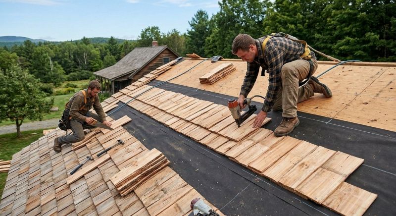 Natural Wood Roof Installation in Oakland, MD