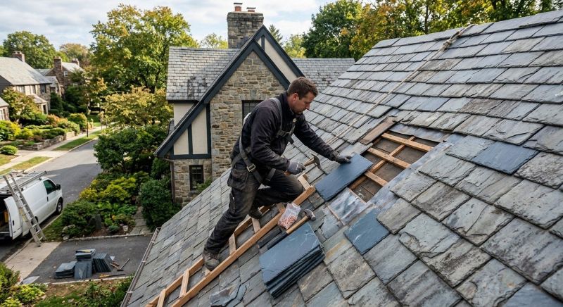 Slate Roof Leak Repair in Oakland, MD